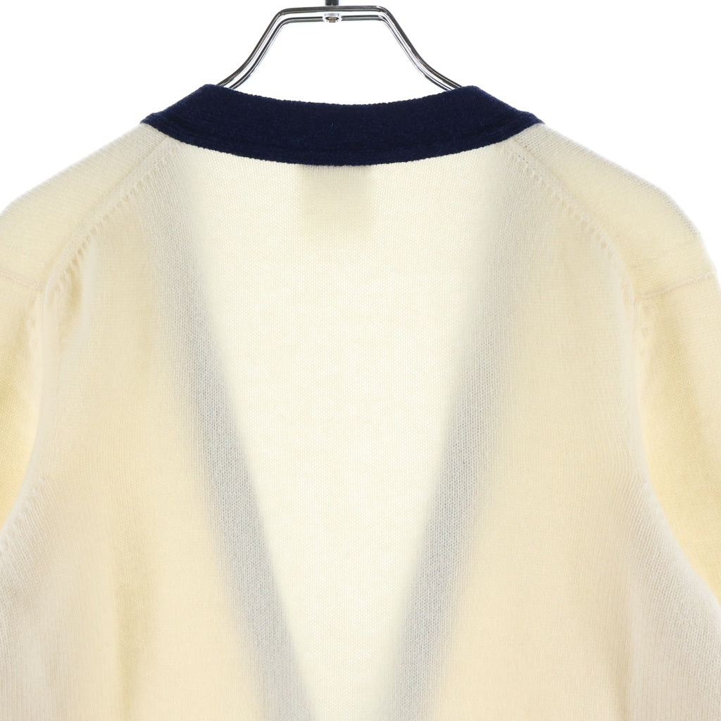 CHANEL(シャネル) ココマーク ボタン ロング カーディガン カシミヤ アイボリー/ネイビー P47655K06091 レディース