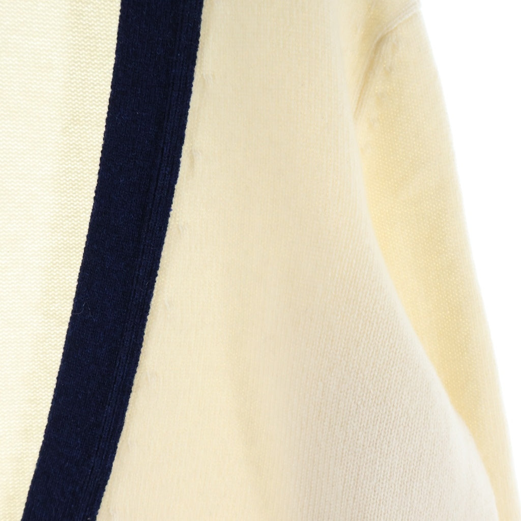 CHANEL(シャネル) ココマーク ボタン ロング カーディガン カシミヤ アイボリー/ネイビー P47655K06091 レディース