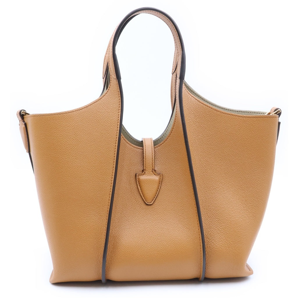 TOD'S(トッズ) Tタイムレス 2way ハンドバッグ レザー ブラウン レディース