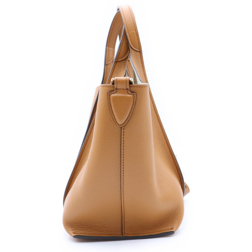 TOD'S(トッズ) Tタイムレス 2way ハンドバッグ レザー ブラウン レディース