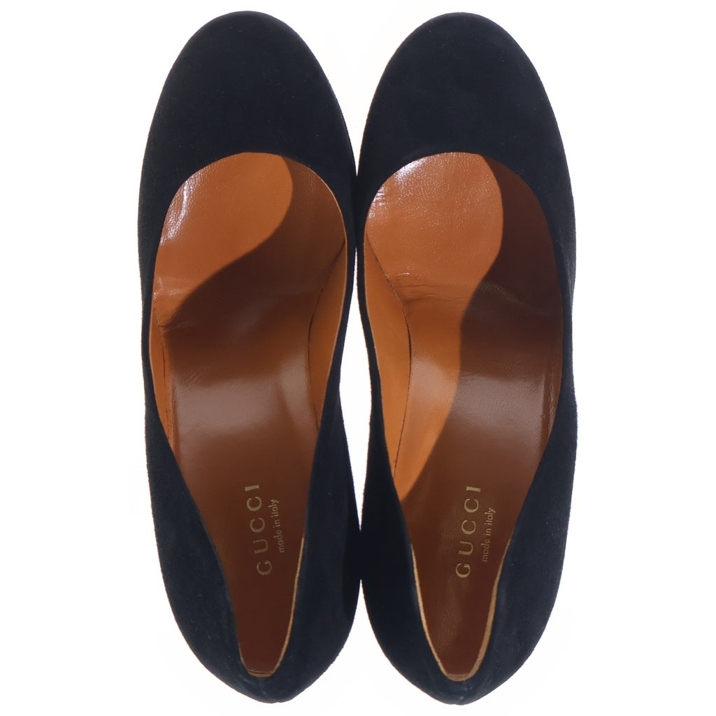 GUCCI(グッチ) スエード ハイヒールパンプス ブラック 269703 レディース