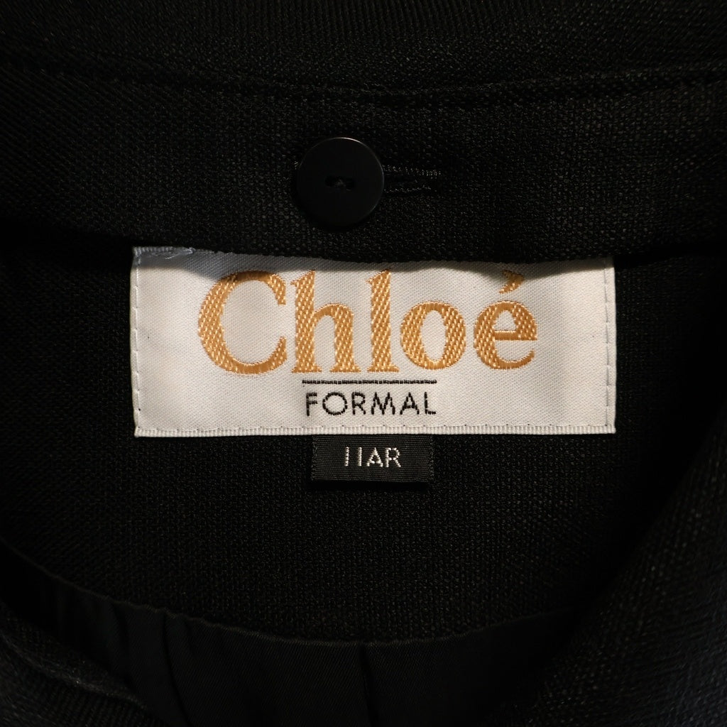 Chloe(クロエ) FORMALライン リボンデザイン ジャケット 襟取り外し可 ブラック 1438063-01 レディース