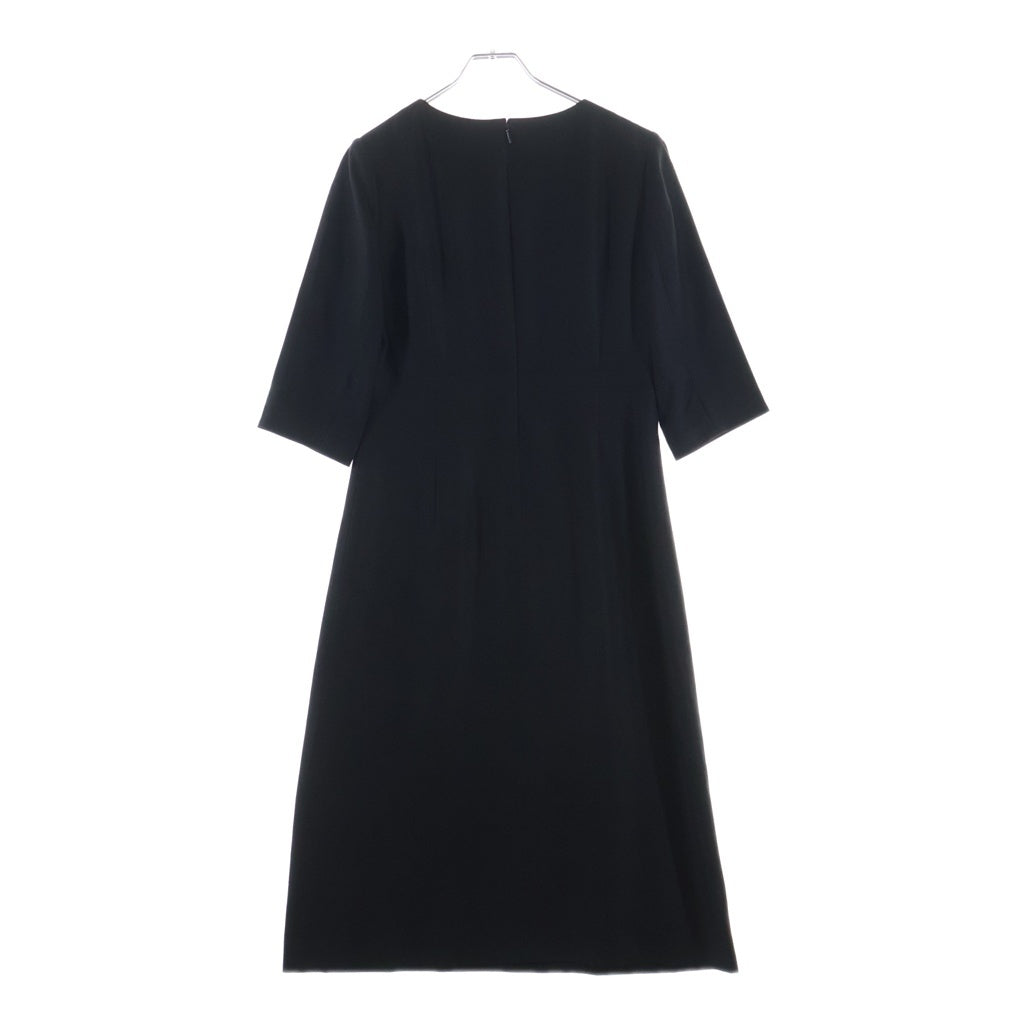 Chloe(クロエ) FORMALライン 7分袖 ロングワンピース ドレス ブラック レディース