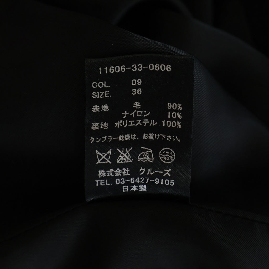 ELIN(エリン) ウール トグル留め ショートコート ブラック 11606-33-0606 レディース