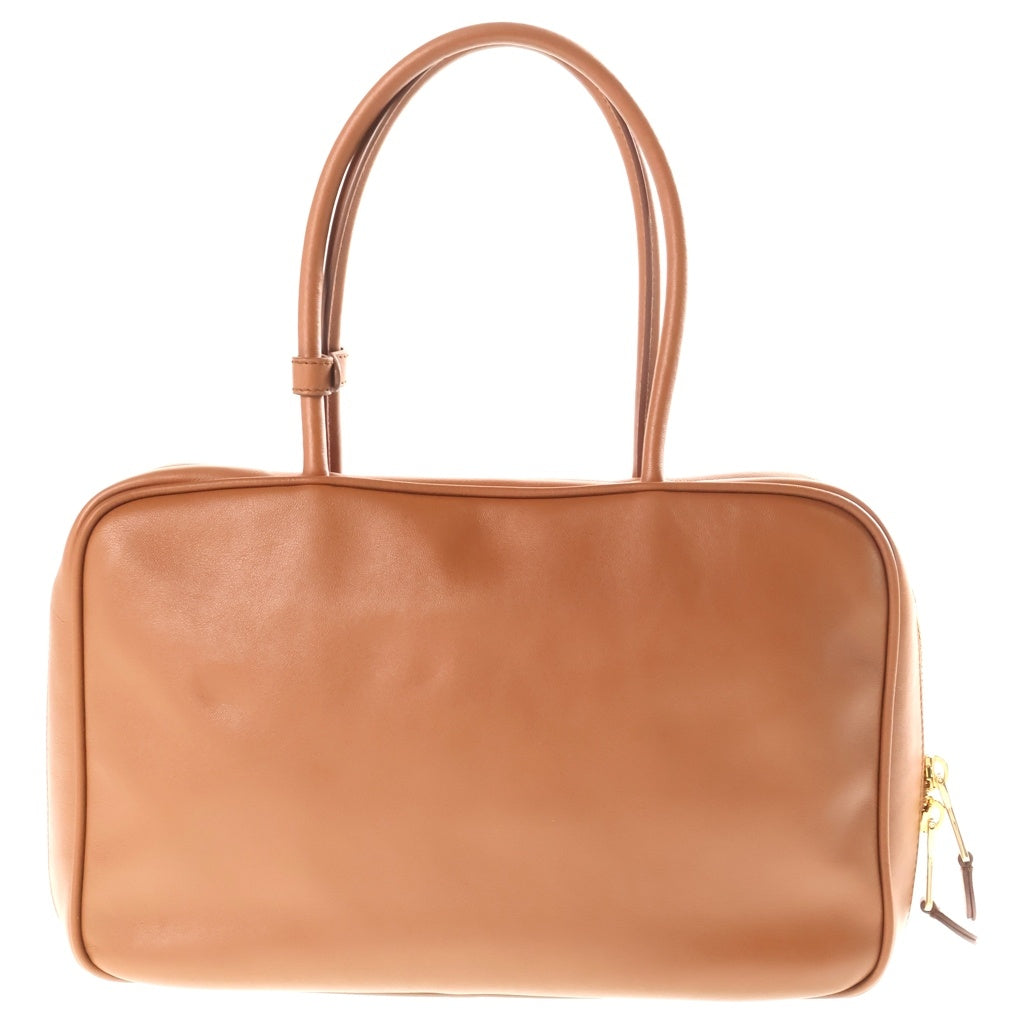 miumiu(ミュウミュウ) レザーボー ハンドバッグ ブラウン 5BB117 ゴールド金具 レディース