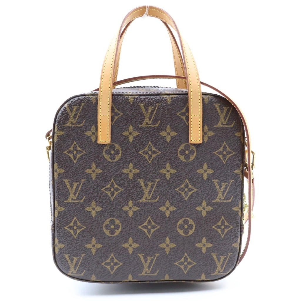 LOUIS VUITTON(ルイヴィトン) モノグラム スポンティーニ ショルダーバッグ ブラウン レザー×PVC M47500 ゴールド金具 レディース