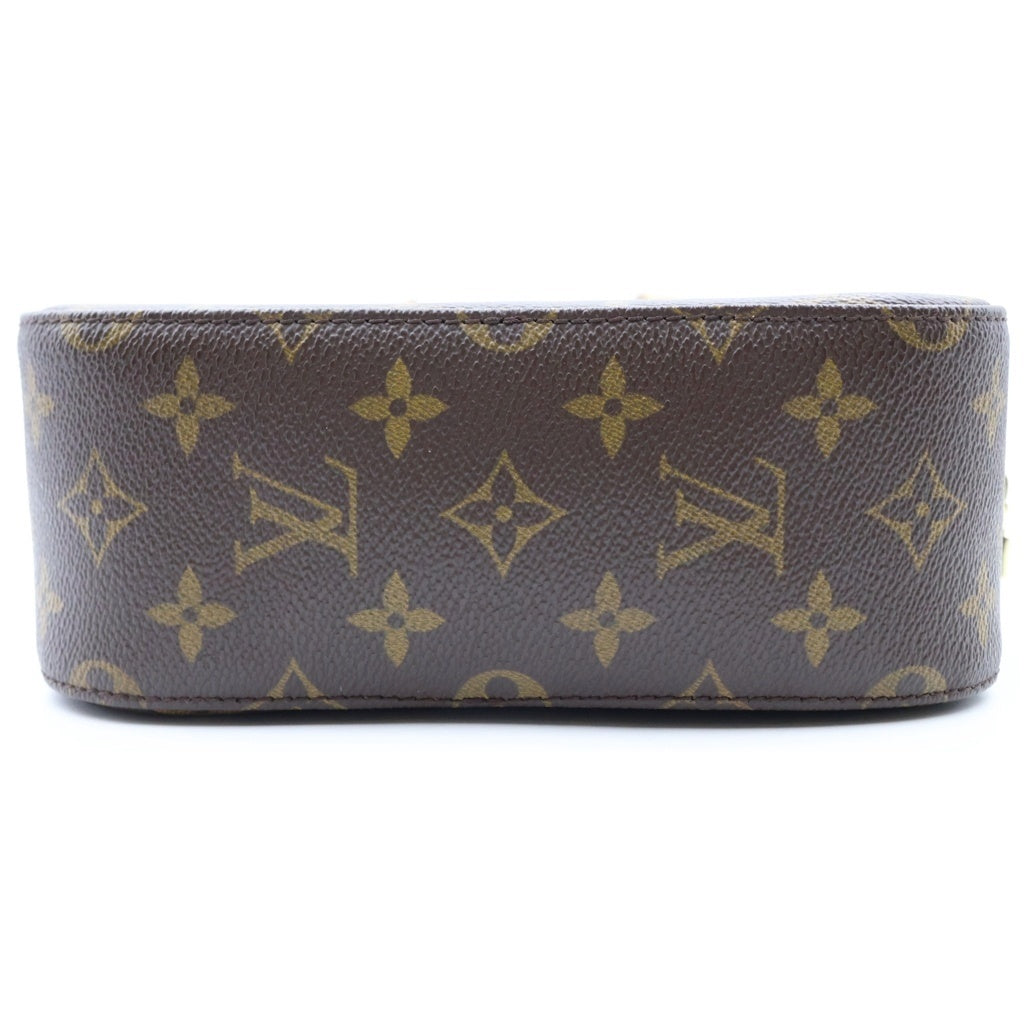 LOUIS VUITTON(ルイヴィトン) モノグラム スポンティーニ ショルダーバッグ ブラウン レザー×PVC M47500 ゴールド金具 レディース
