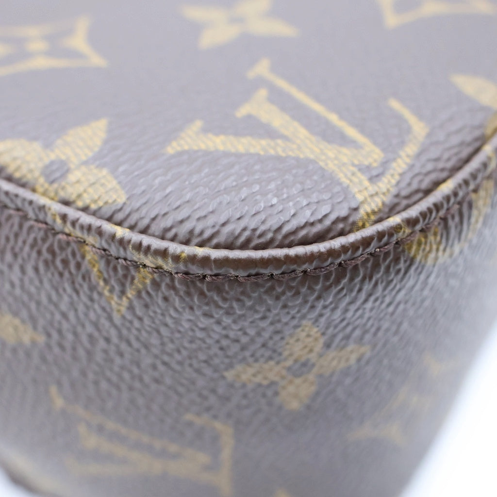 LOUIS VUITTON(ルイヴィトン) モノグラム スポンティーニ ショルダーバッグ ブラウン レザー×PVC M47500 ゴールド金具 レディース