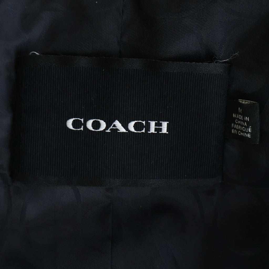 COACH(コーチ) シグネチャー スーベニアジャケット ブルゾン ロゴ ポリエステル ブラウン CB618 レディース