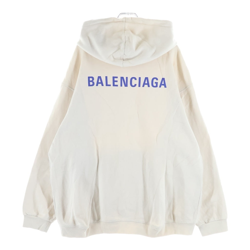 BALENCIAGA(バレンシアガ) Medium Fit Hoodie バックプリントロゴ ミディアムフィットフーディー パーカー ベージュ 600583 TJVA8