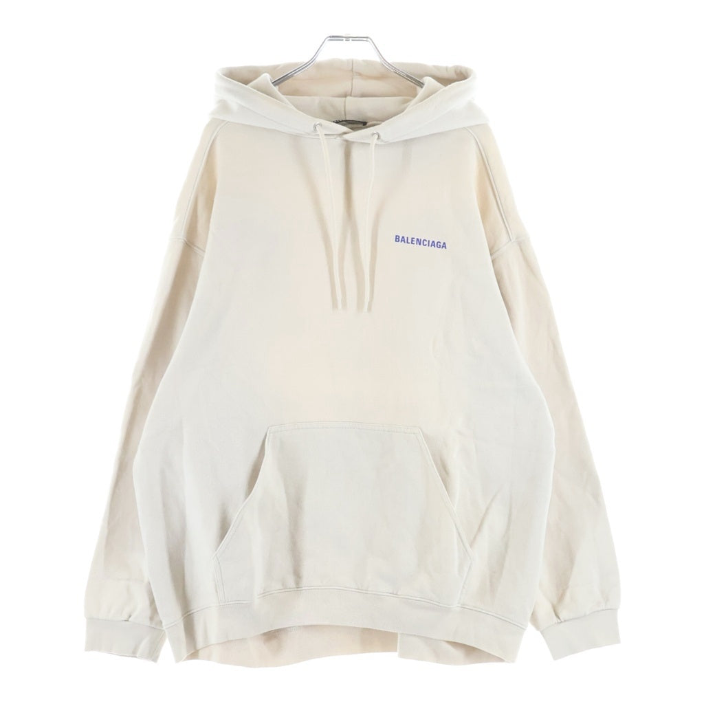BALENCIAGA(バレンシアガ) Medium Fit Hoodie バックプリントロゴ ミディアムフィットフーディー パーカー ベージュ 600583 TJVA8