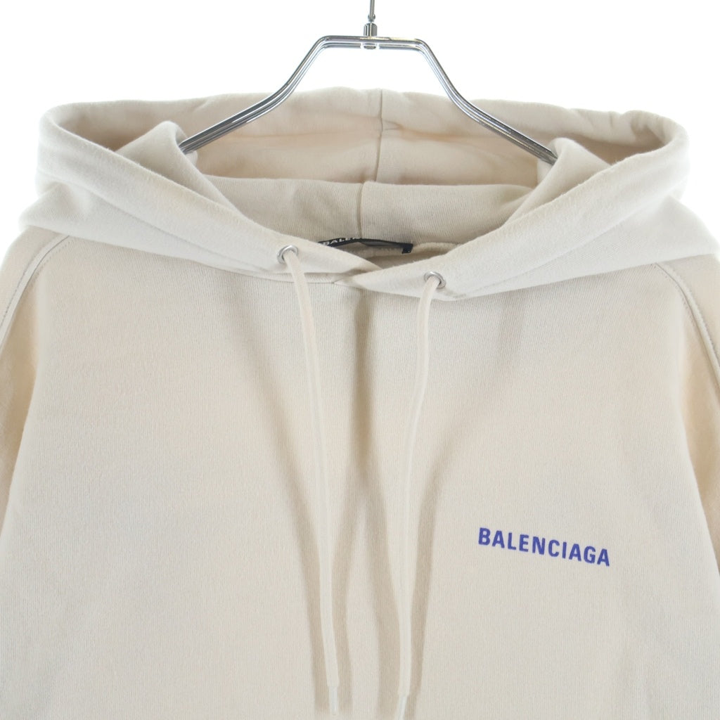 BALENCIAGA(バレンシアガ) Medium Fit Hoodie バックプリントロゴ ミディアムフィットフーディー パーカー ベージュ 600583 TJVA8