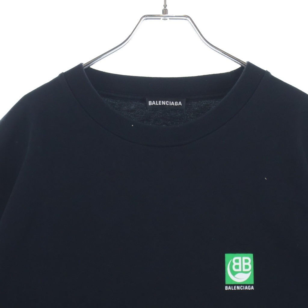 BALENCIAGA(バレンシアガ) 20SS BB ロゴプリント オーバーサイズ半袖Tシャツ カットソー ブラック 594579 THV63