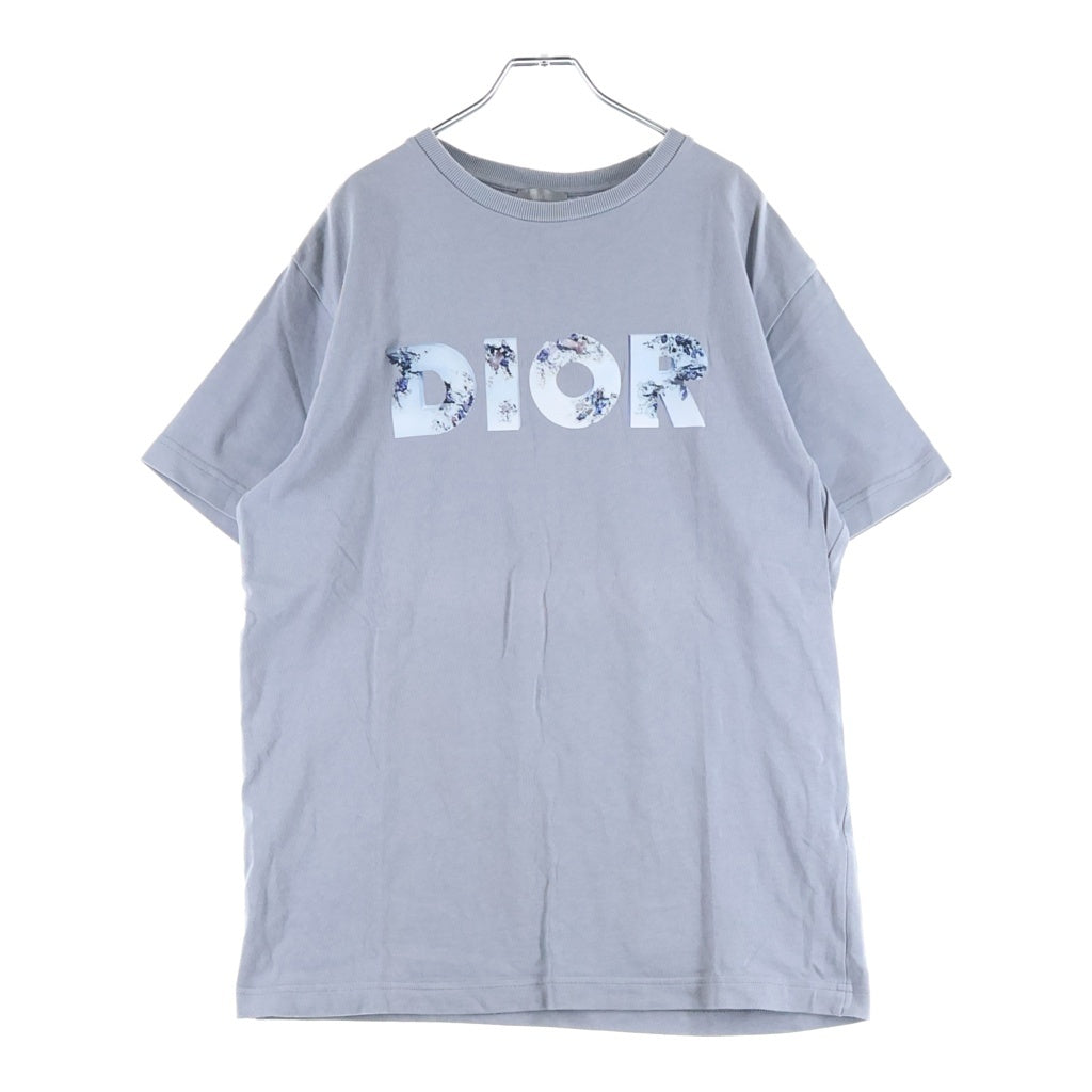 DIOR(ディオール) ×Daniel Arsham 20SS ダニエルアーシャム ロゴプリント 半袖Tシャツ カットソー ブルーグレー 023J615B0554