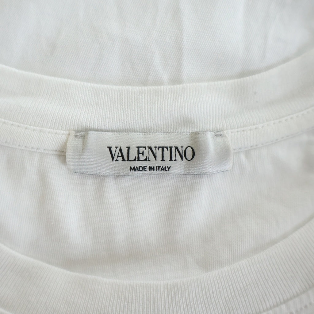 VALENTINO(ヴァレンティノ) 21AW FLOWER PATCH TEE フラワーロゴパッチ 半袖Tシャツ カットソー ホワイト WV3MG10V7GJ レディース
