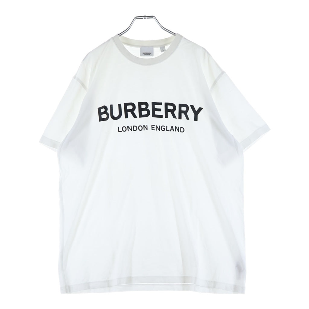 BURBERRY(バーバリー) フロントロゴプリント 半袖Tシャツ カットソー コットン ホワイト 8012560