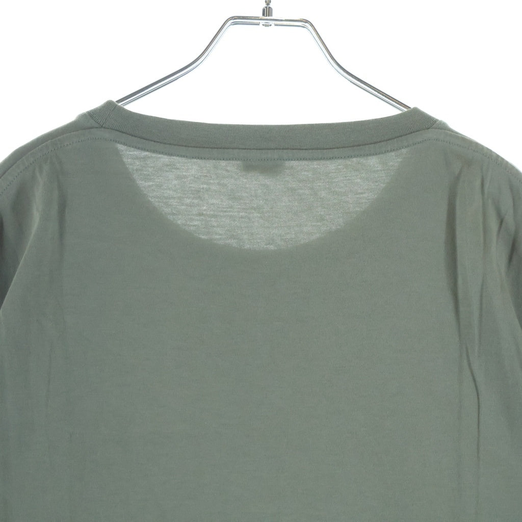 LOEWE(ロエベ) アナグラムロゴ刺繍 クルーネック半袖Tシャツ カットソー グリーン H526Y22J26