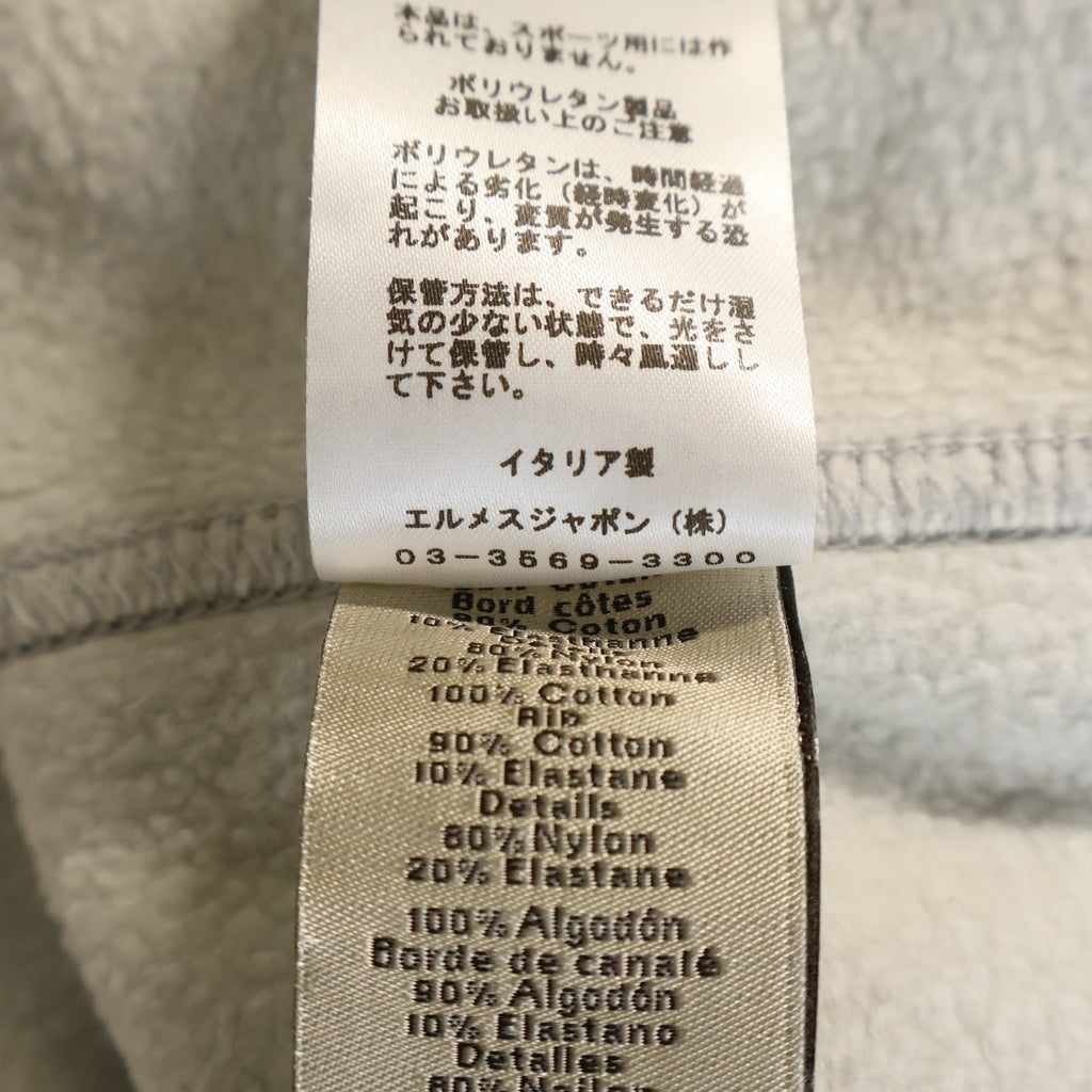 HERMES(エルメス) ランH 袖ラインロゴ 長袖スウェット トレーナー グレー系