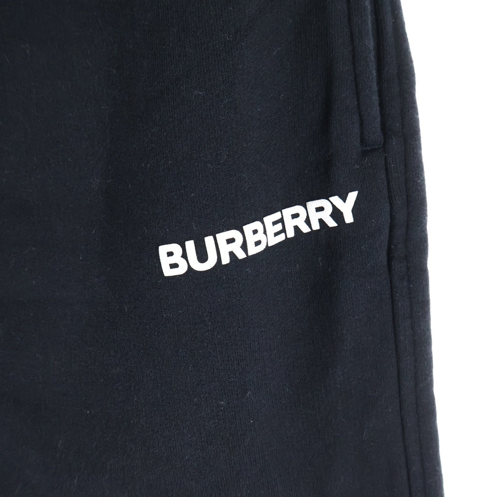 BURBERRY(バーバリー) ロゴプリント トラックショーツ スウェット ハーフ ショートパンツ ブラック 8055354