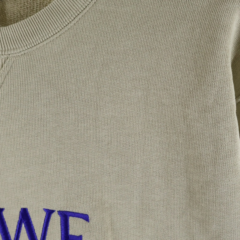 LOEWE(ロエベ) アナグラムロゴ刺繍 長袖スウェット トレーナー コットン ベージュ/ブルー H526Y24X10