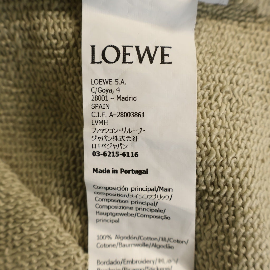 LOEWE(ロエベ) アナグラムロゴ刺繍 長袖スウェット トレーナー コットン ベージュ/ブルー H526Y24X10