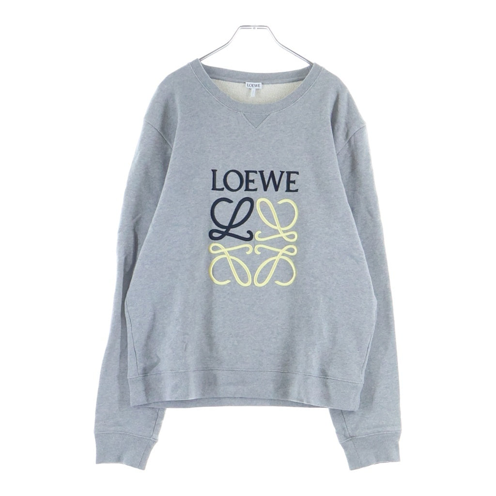 LOEWE(ロエベ) アナグラムロゴ刺繍 レギュラーフィット スウェットシャツ トレーナー グレー H526Y24J07