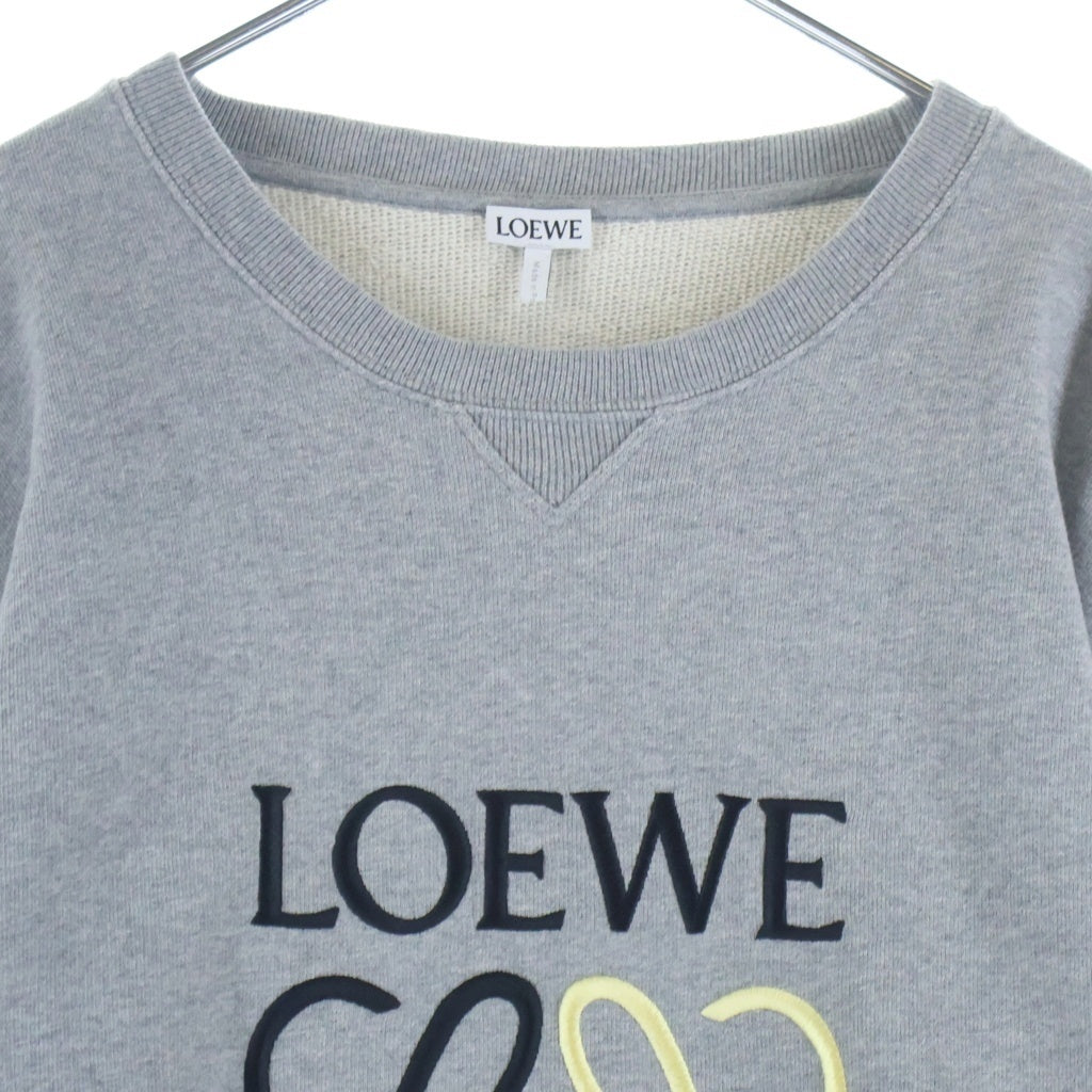 LOEWE(ロエベ) アナグラムロゴ刺繍 レギュラーフィット スウェットシャツ トレーナー グレー H526Y24J07
