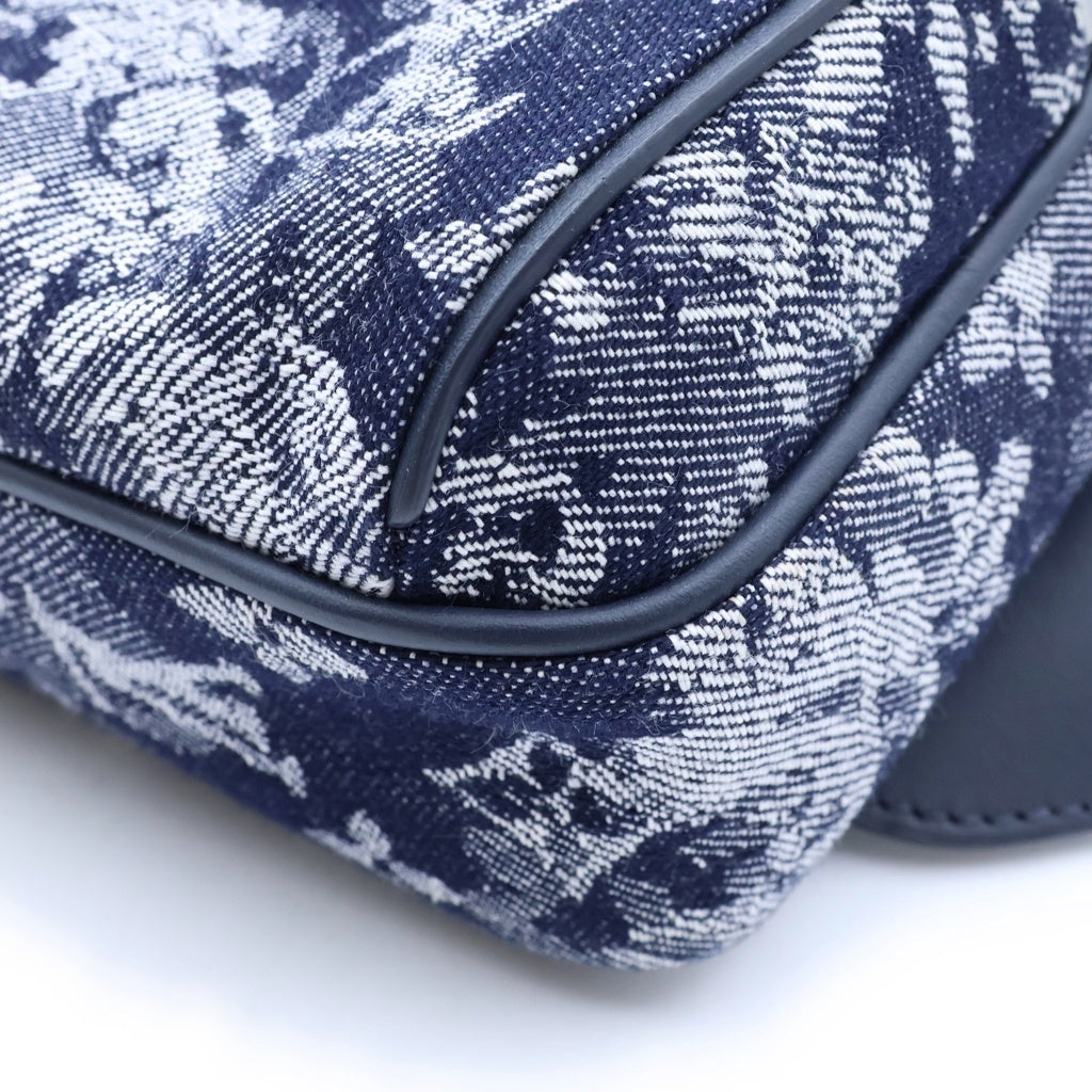 LOUIS VUITTON(ルイヴィトン) バムバッグ アウトドア ボディバッグ モノグラム タペストリー キャンバス レザー ネイビー ホワイト M57281