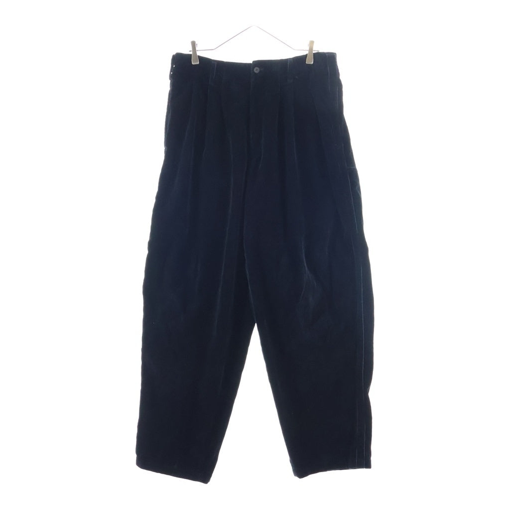 Yohji Yamamoto(ヨウジヤマモト) プールオム コーデュロイ パンツ ブラック コットン レディース