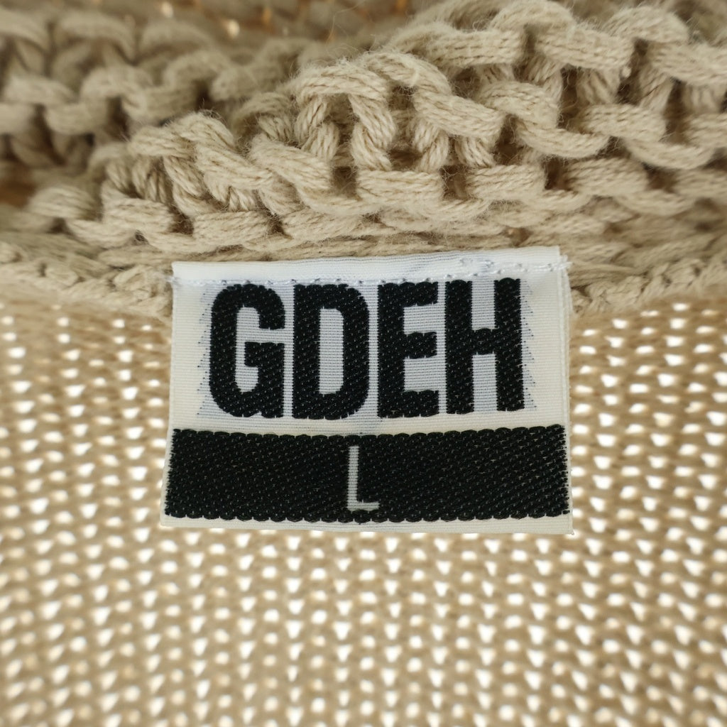 GOODENOUGH(グッドイナフ) ニットカーディガン フルジップ ベージュ コットン