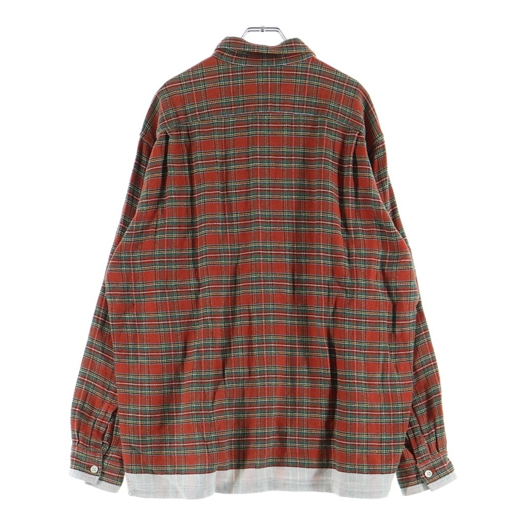 GOODENOUGH(グッドイナフ) フィネス チェックシャツ レッド/グリーン コットンウール