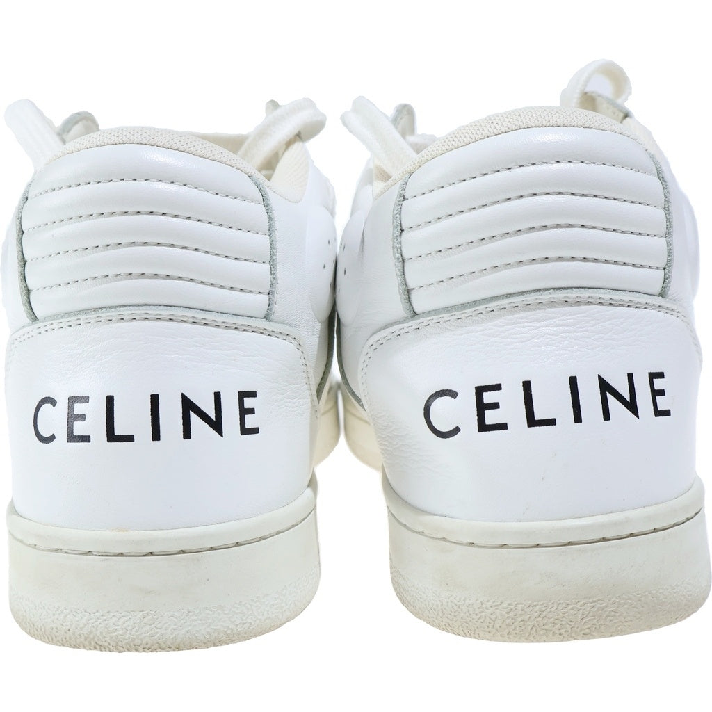 CELINE(セリーヌ) ベルクロストラップ ミッドスニーカー ホワイト レザー 靴 CT-02 レディース