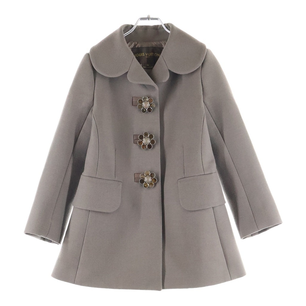 LOUIS VUITTON(ルイヴィトン) フラワーボタン ジャケット ウール ブラウン RW122B F2CO58UAT レディース