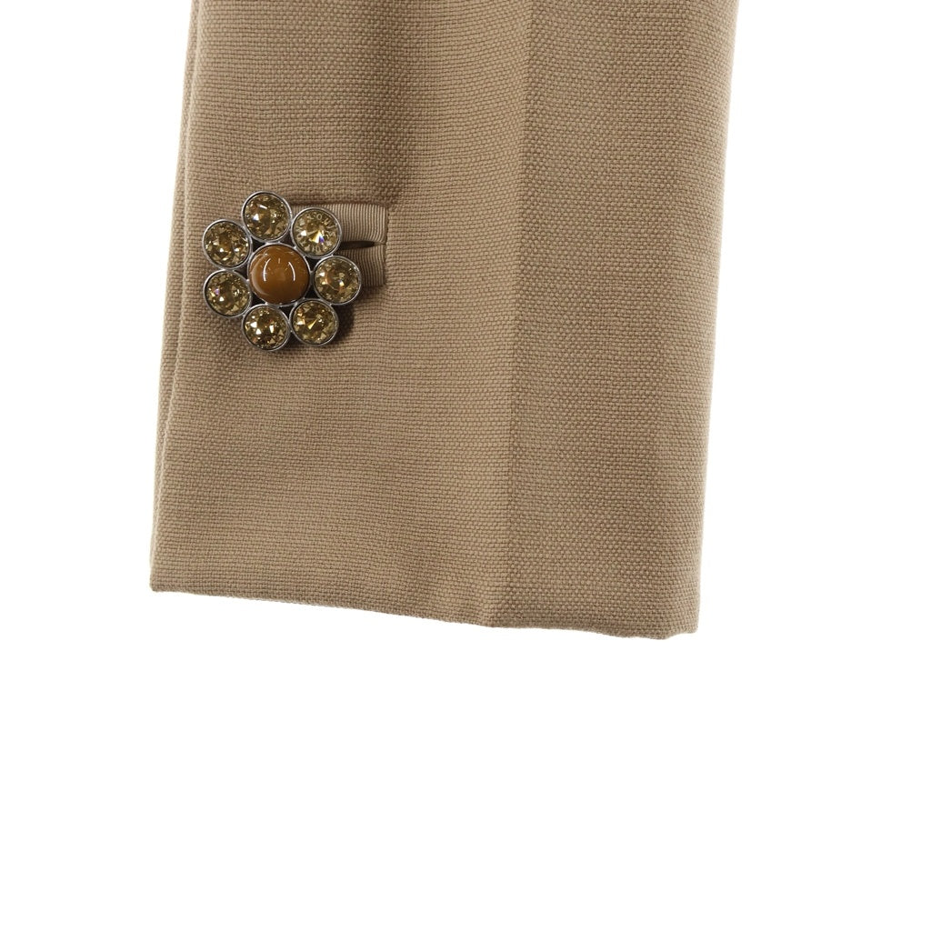 LOUIS VUITTON(ルイヴィトン) スラックス パンツ ビジュー付き ウール ブラウン RW122B F2PA44UAT レディース