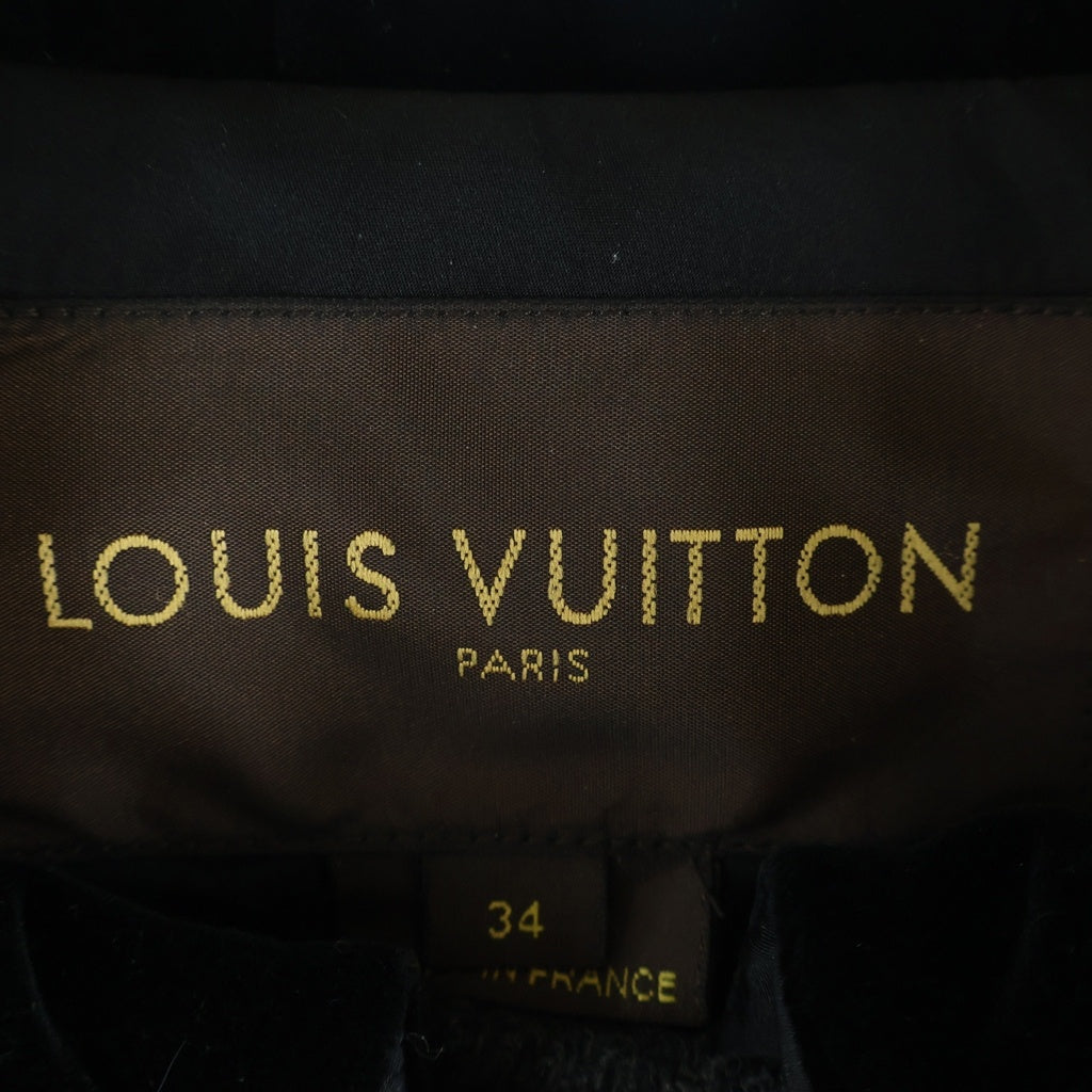 LOUIS VUITTON(ルイヴィトン) ショート ジャケット 襟つき ウール ベロア グレー RW052 WHJA23WOT レディース