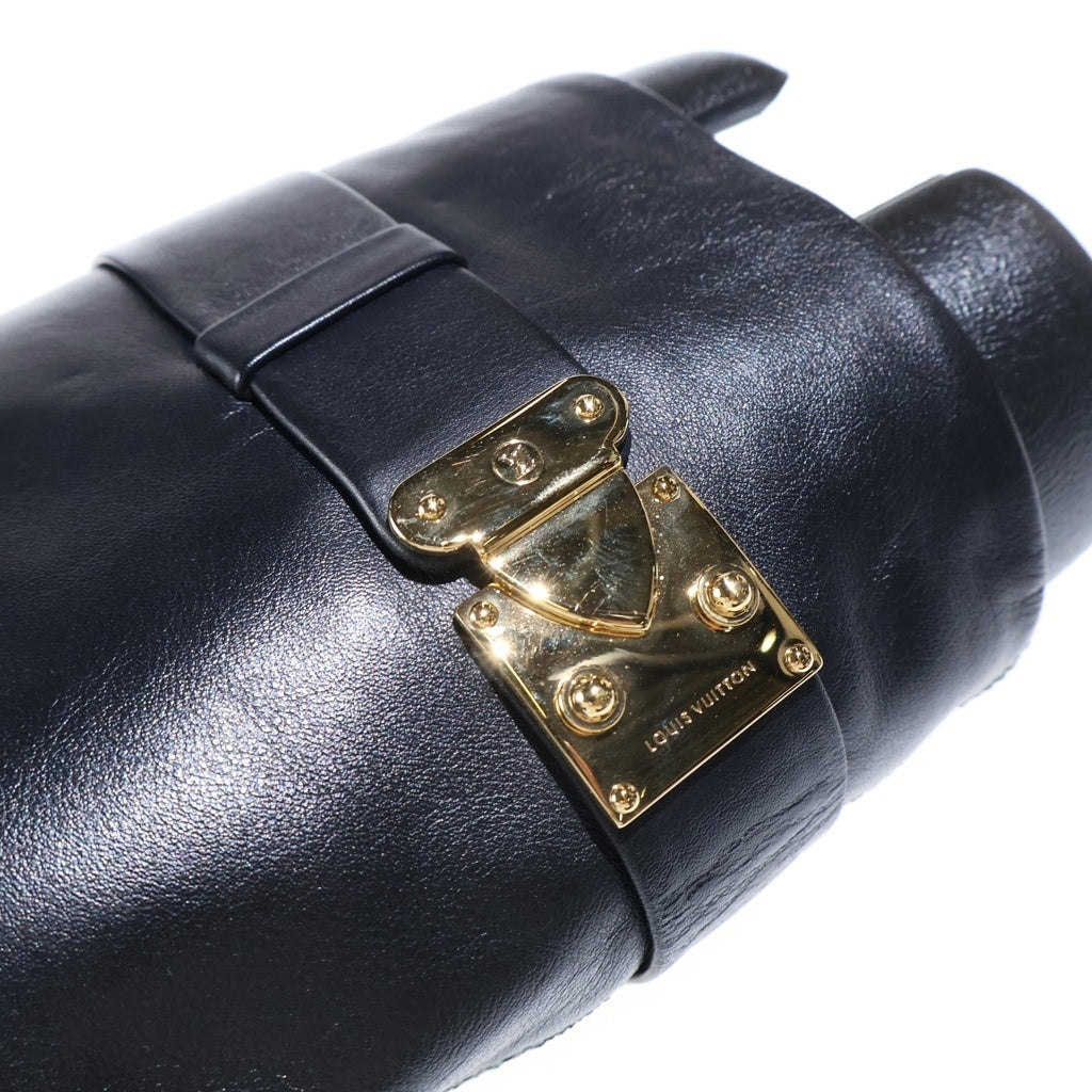 LOUIS VUITTON(ルイヴィトン) ウェッジソール ロング ブーツ レザー ブラック レディース