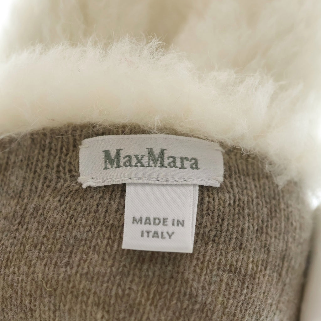Max Mara(マックスマーラ) テディベア 手袋 ボア アイボリー 456606236