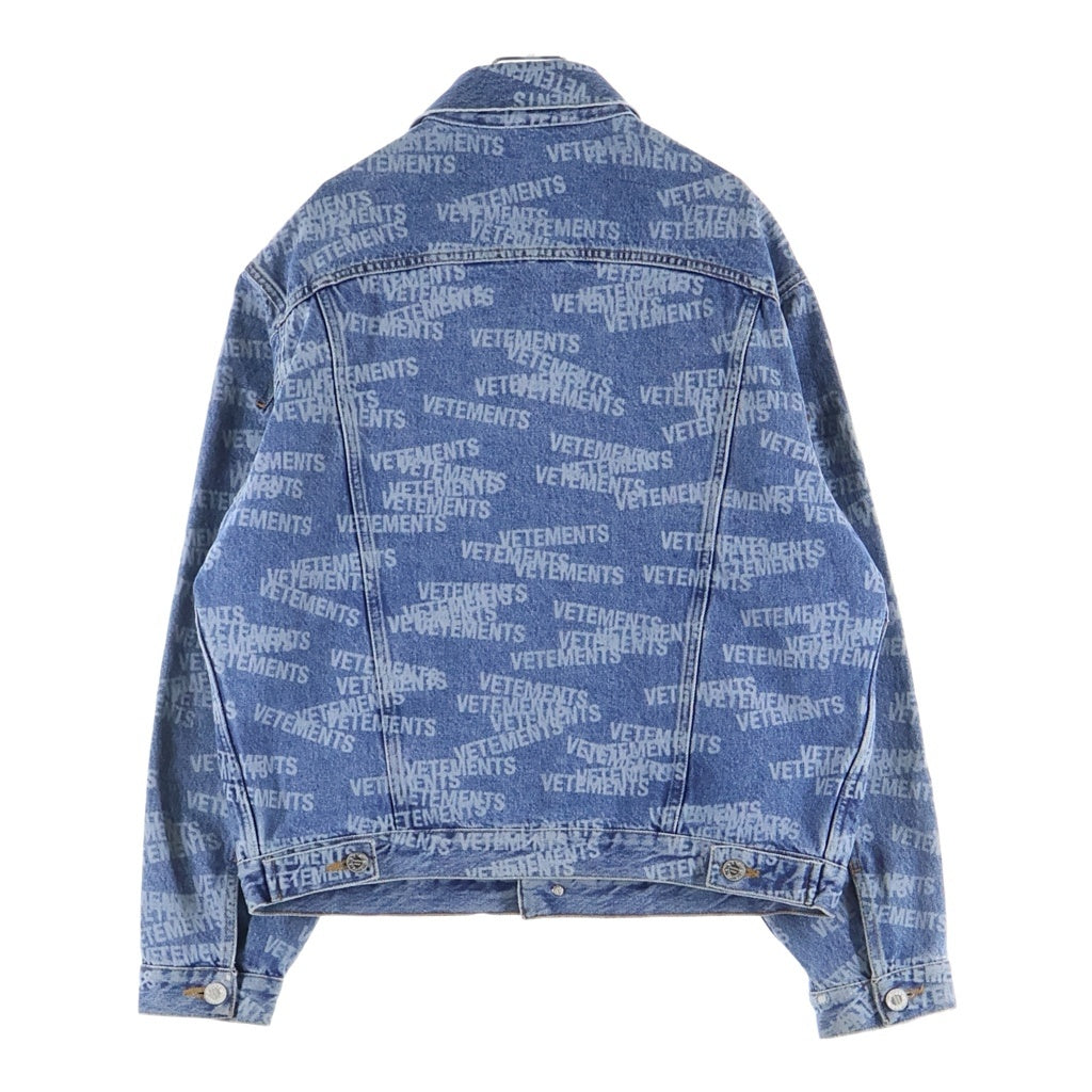VETEMENTS(ヴェトモン) スタンプ ロゴ デニム ジャケット アウター Gジャン インディゴ