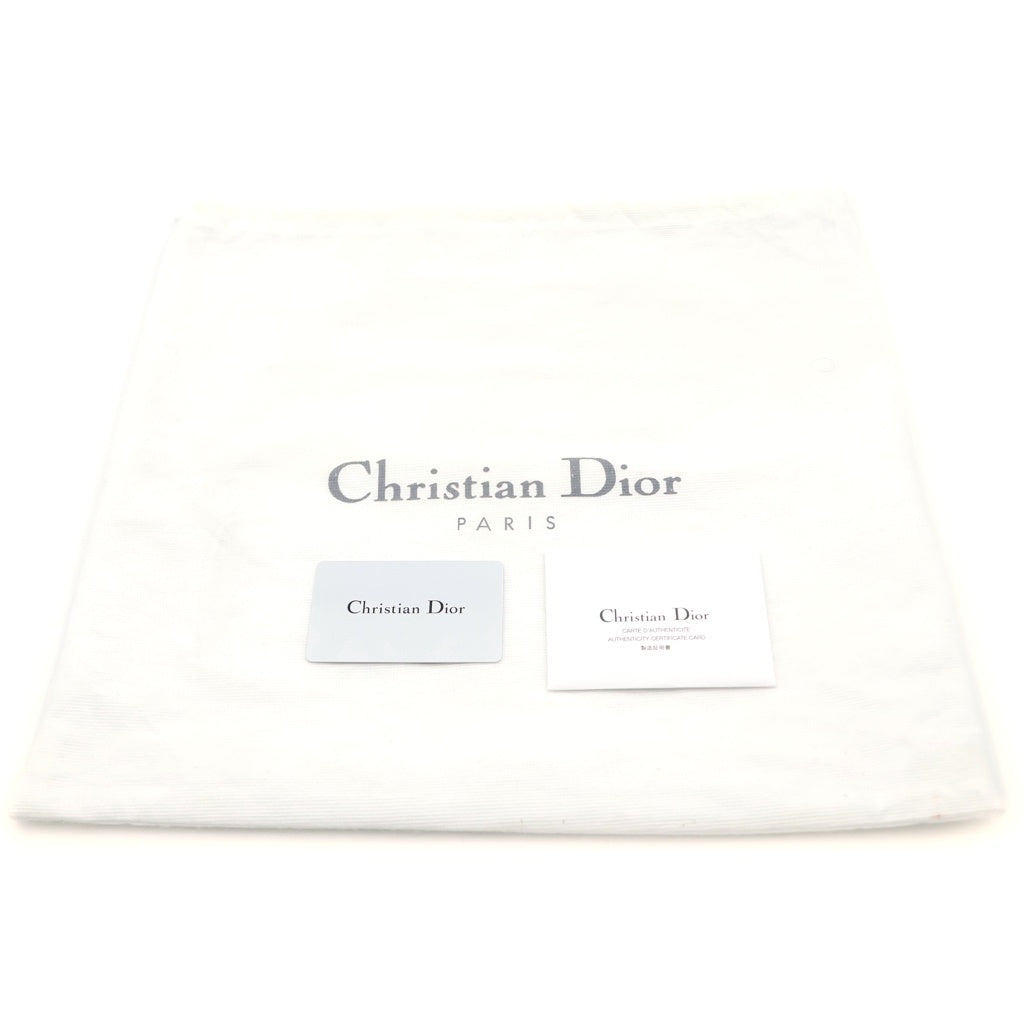 Christian Dior(クリスチャンディオール) トロッター ショルダーバッグ ホワイト×ピンク PVC シルバー金具 レディース