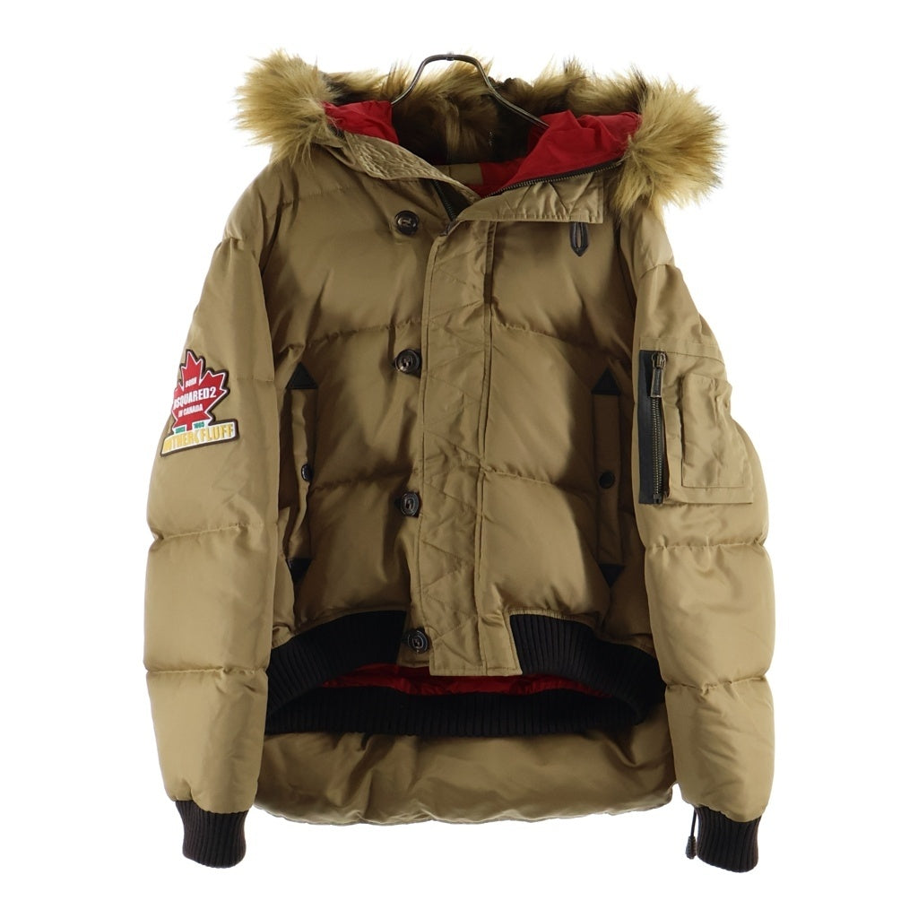 DSQUARED2(ディースクエアード) ダウンジャケット アウター ファー付き ベージュ S71AN0494 S53151