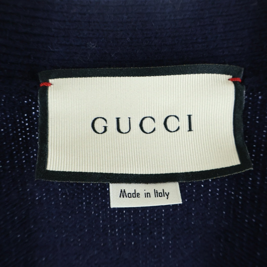 GUCCI(グッチ) カーディガン ビー カシミヤ ネイビー 522549