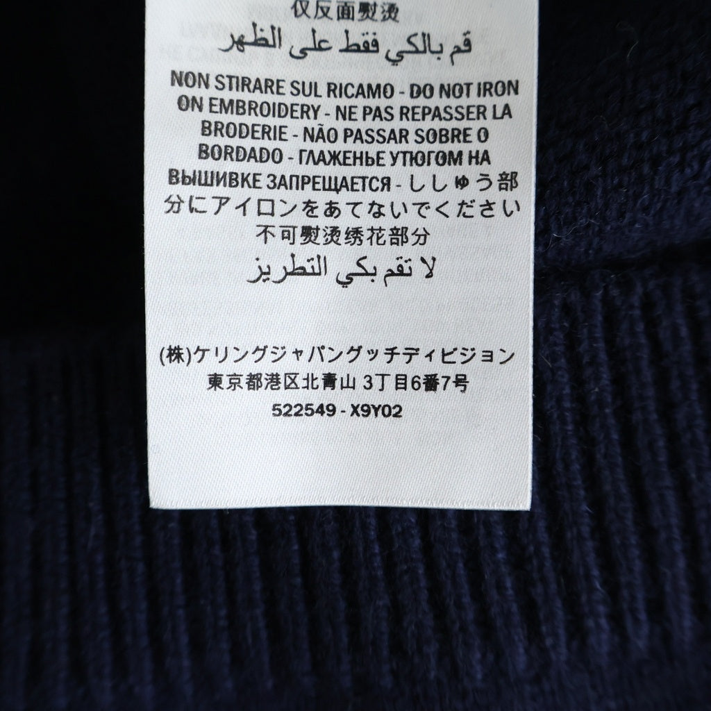 GUCCI(グッチ) カーディガン ビー カシミヤ ネイビー 522549