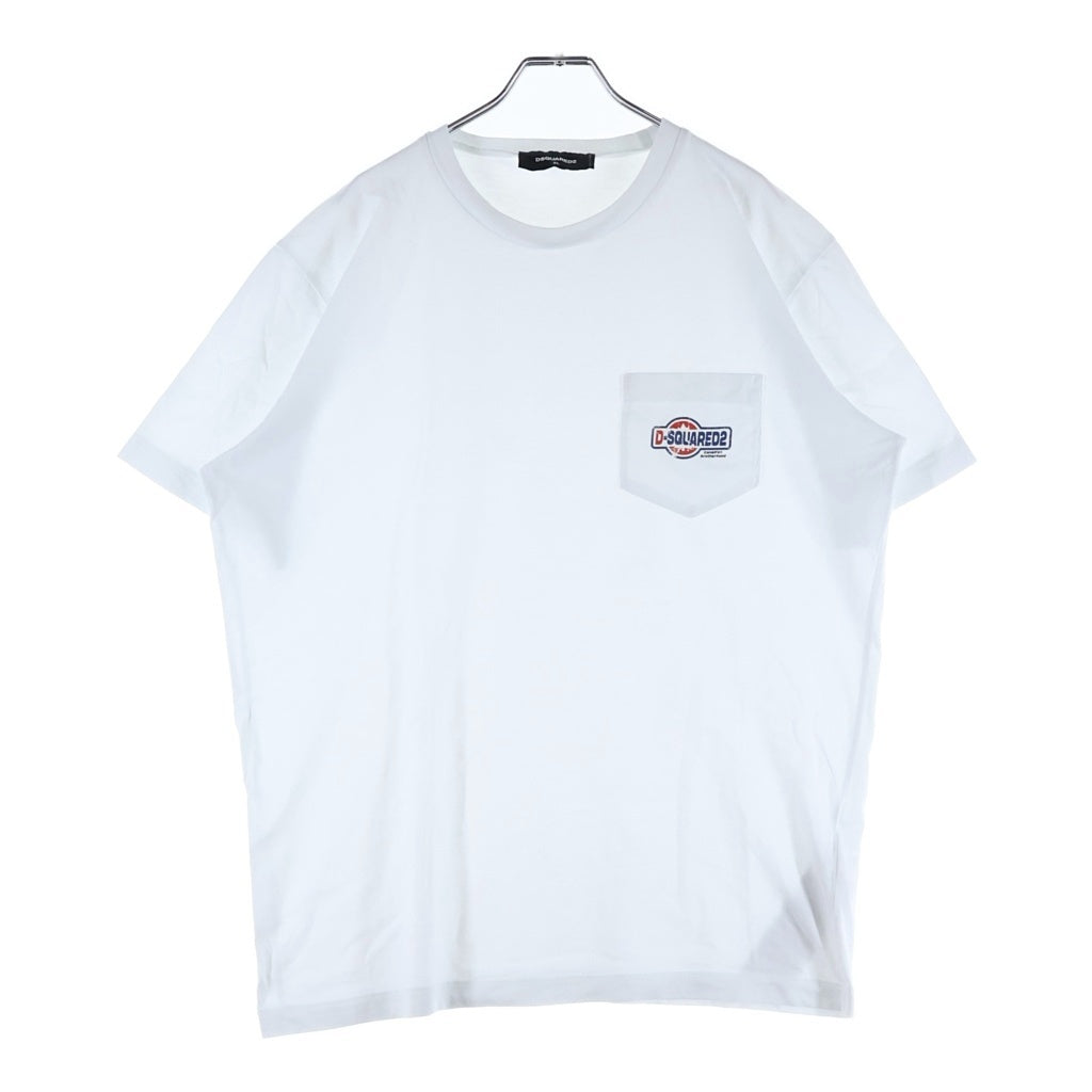 DSQUARED2(ディースクエアード) Tシャツ 半袖 カットソー コットン ホワイト S74GD1449 D20020