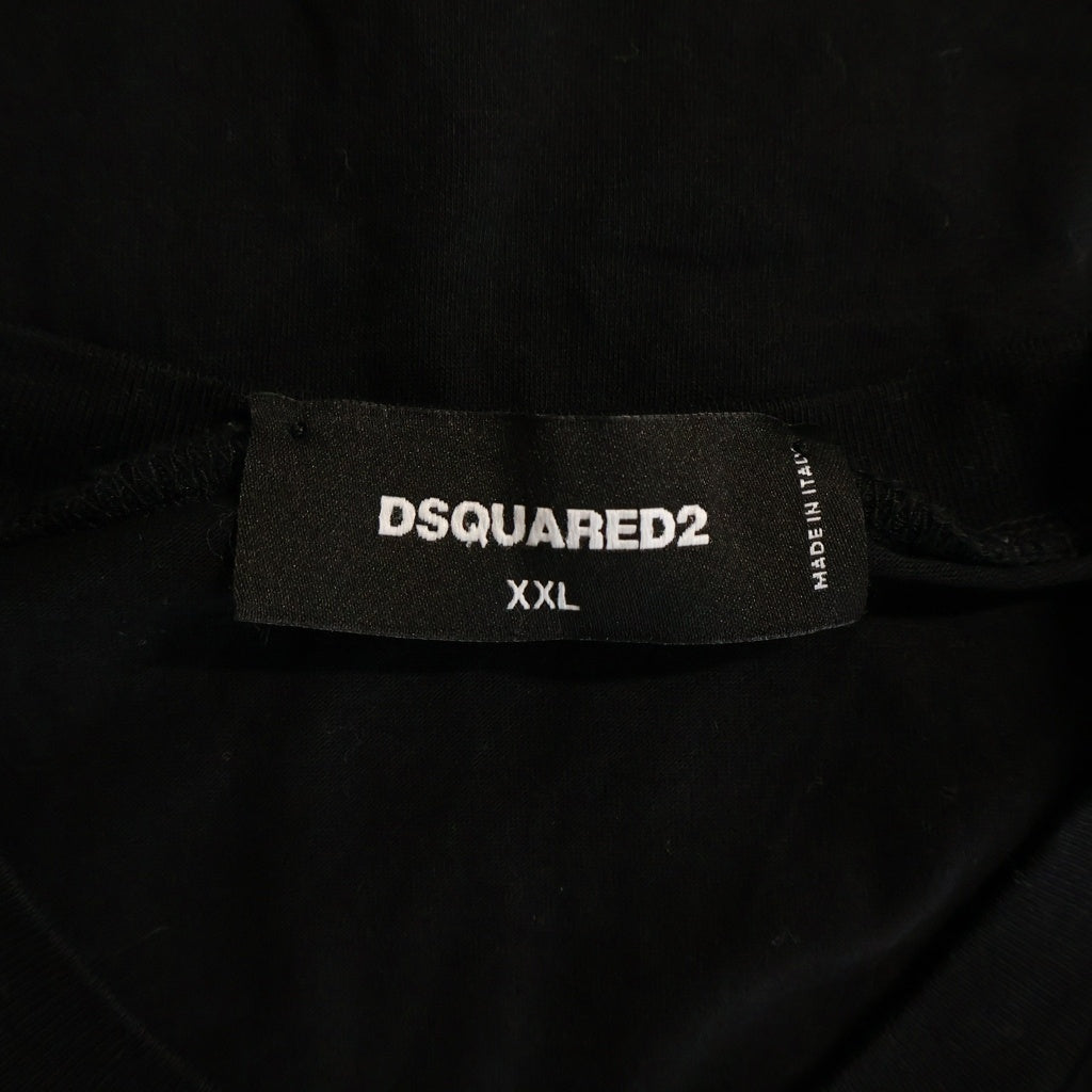 DSQUARED2(ディースクエアード) パックマンコラボ Tシャツ 半袖 カットソー コットン ブラック S71GD1352 S23009