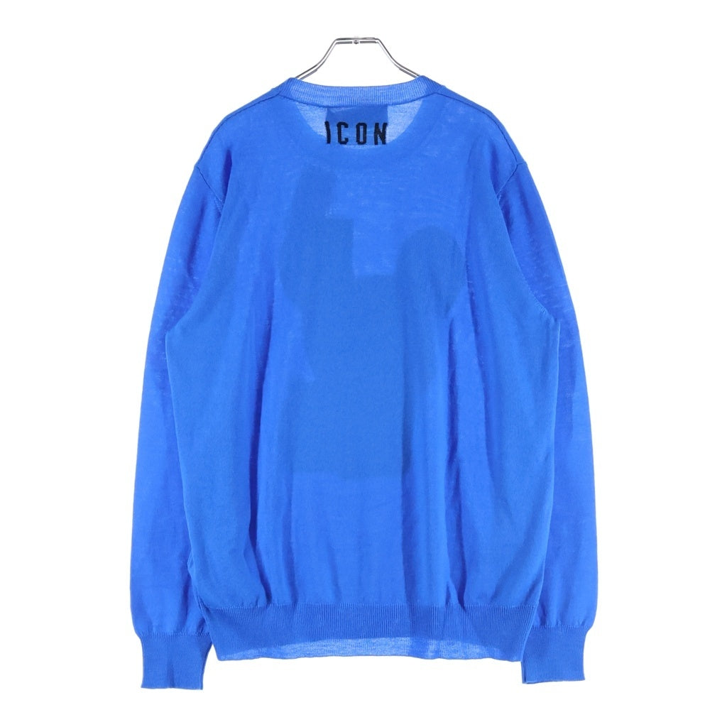 DSQUARED2(ディースクエアード) ニット 長袖 トップス ブルー S79HA0010 S17890