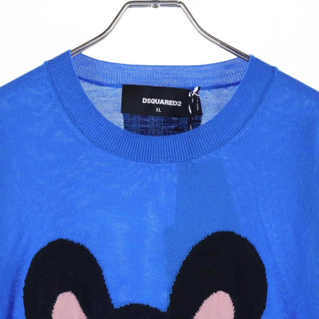 DSQUARED2(ディースクエアード) ニット 長袖 トップス ブルー S79HA0010 S17890