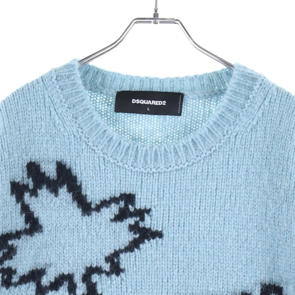 DSQUARED2(ディースクエアード) ニット 長袖 トップス スカイブルー S74HA0961 S16791