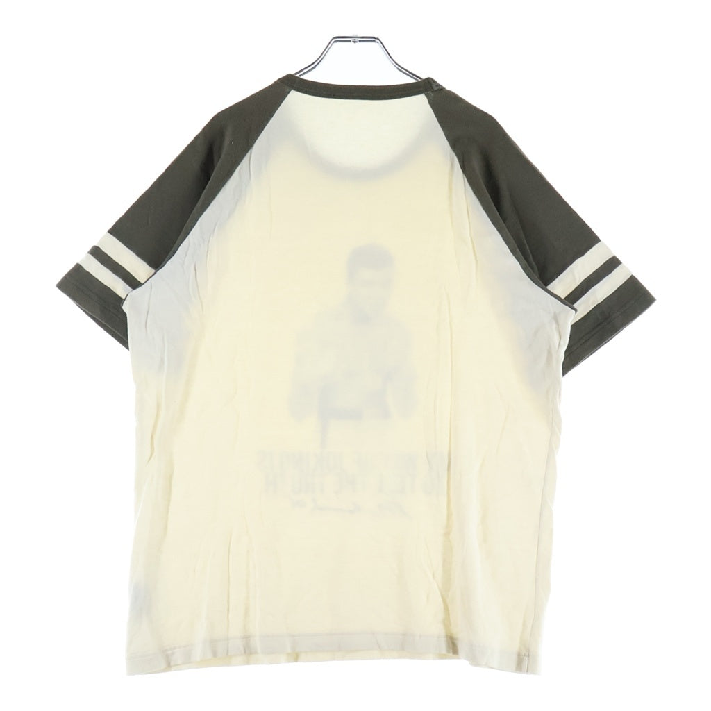 DOLCE & GABBANA(ドルチェアンドガッバーナ) モハメドアリ ラグラン Tシャツ 半袖 カットソー コットン カーキ/ホワイト