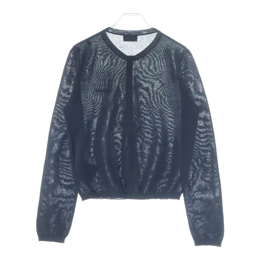MONCLER(モンクレール) 25SS ロゴ刺繍 スナップボタン コットンニット カーディガン ブラック レディース K10939B00035