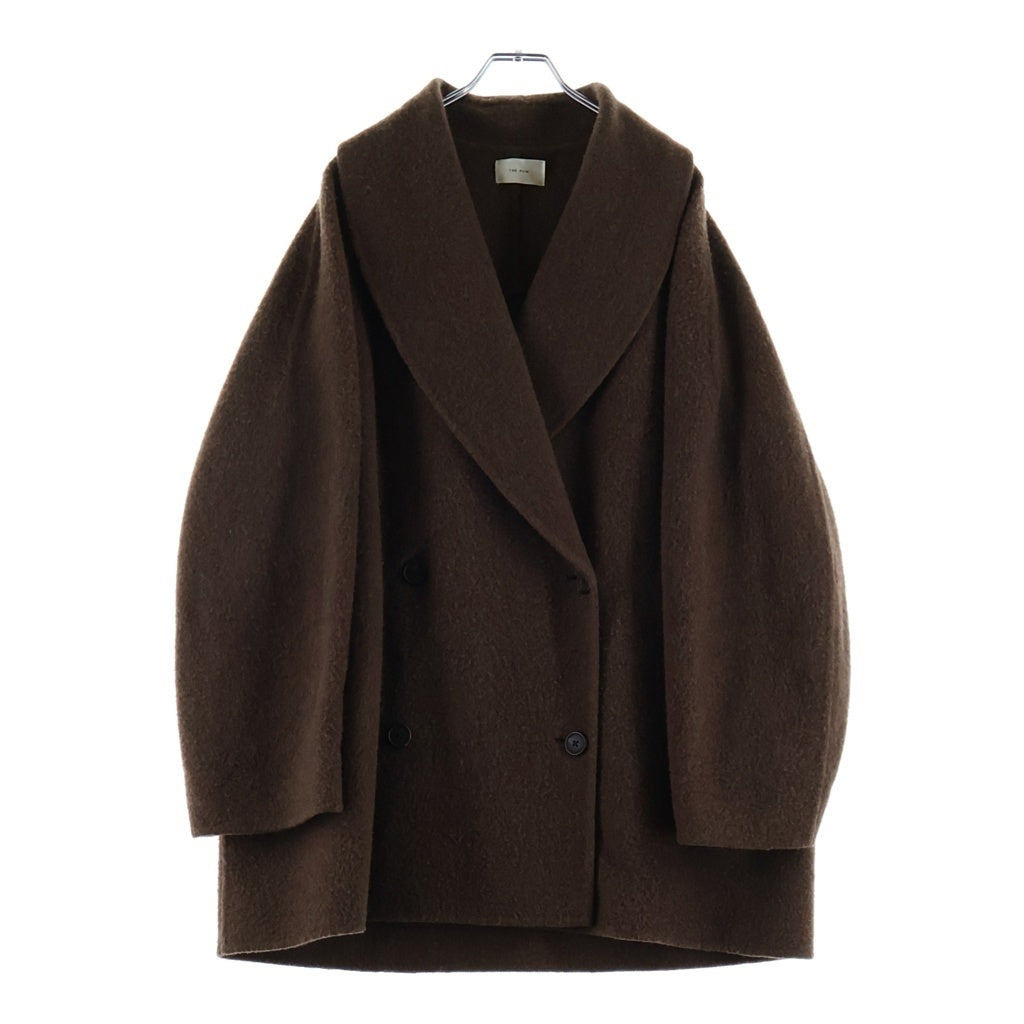 THE ROW(ザロウ) Polli Jacket ポリー カシミヤ ショールカラー ダブルブレスト コート ジャケット ブラウン 5887-W2101 レディース